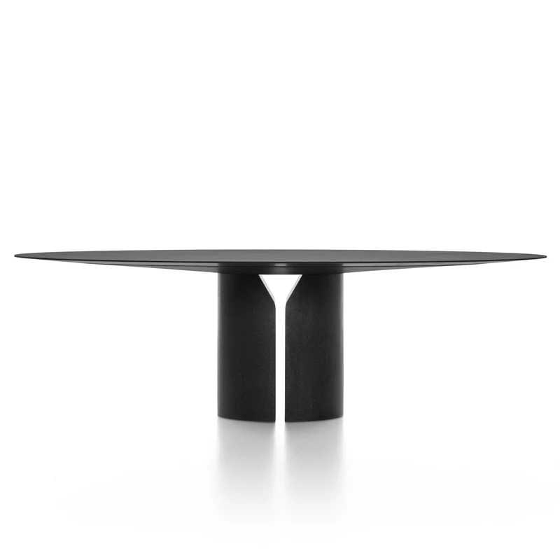 Oval Table NVL TABLE Black by Jean Nouvel Design for MDF Italia