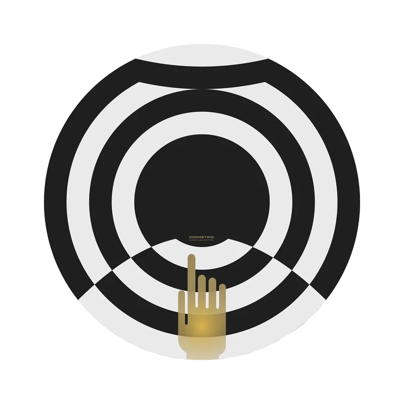 Vinyl Placemats CONCENTRICA Gold Hand by Valeria Eva Rossi