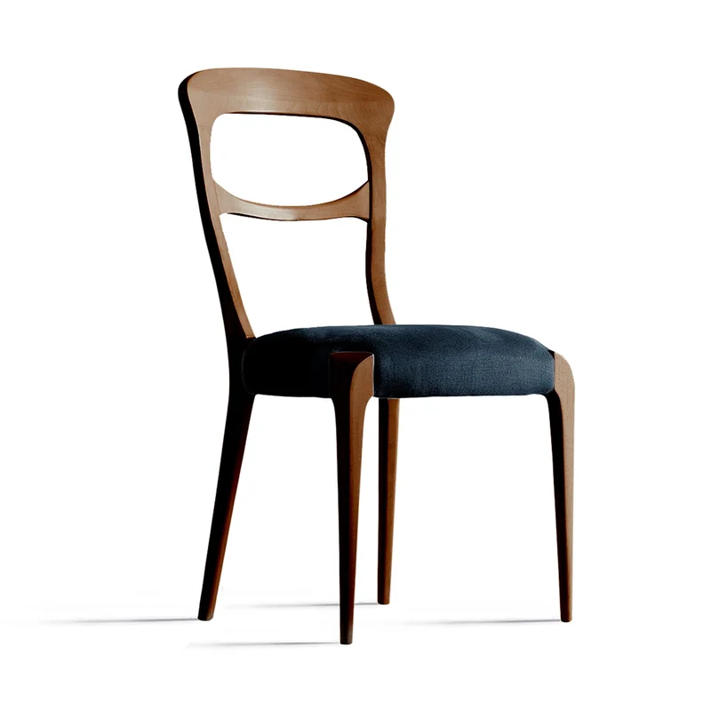 Natural Walnut Wood Chair CAPOTAVOLA by Dale Italia