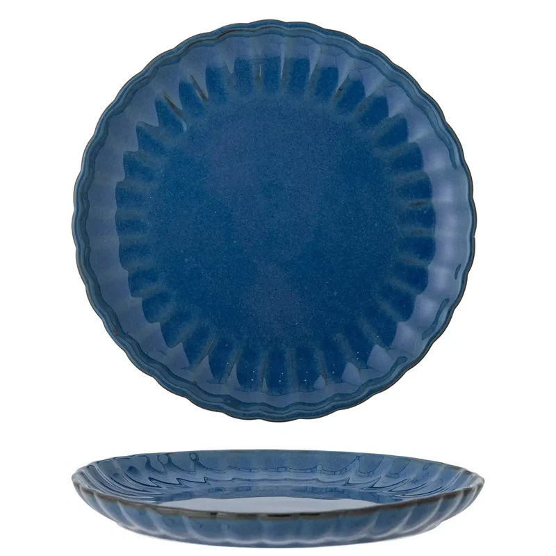 Bord aardewerk blauw Latina 27cm