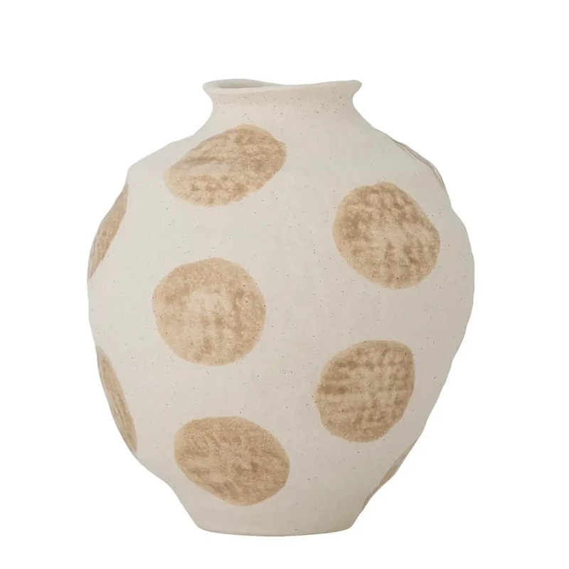 Vaas aardewerk beige Byron 20cm