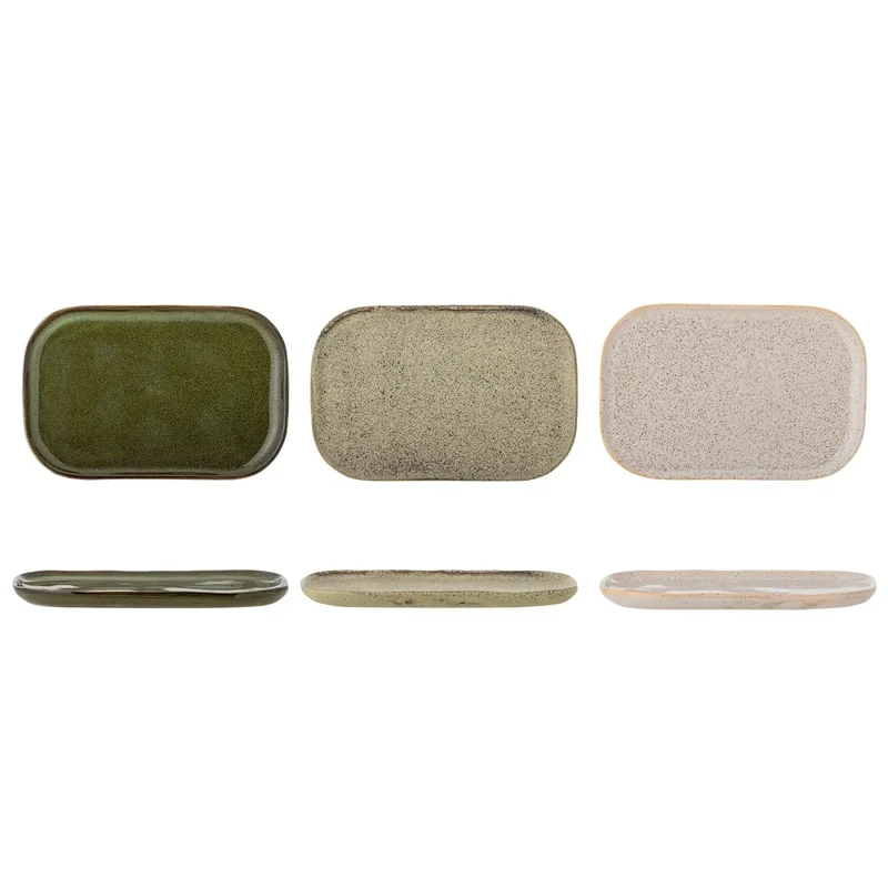 Bord groen Addison 22cm - set van 3