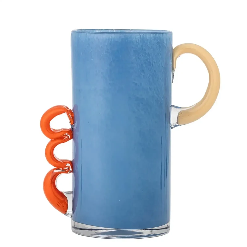 Vaas glas blauw Carlie 25cm