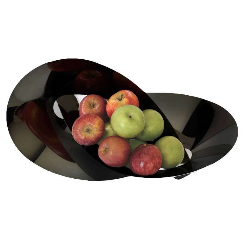 Fruit Bowl Centrepiece FLAT KNOT Black by Ronen Kadushin for Cyrcus Design