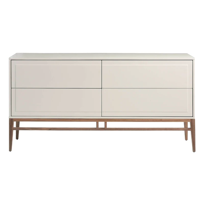 Credenza in legno beige e noce
