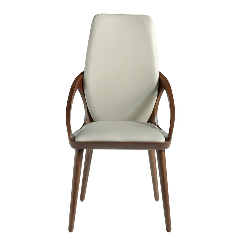 Sedia in ecopelle crema