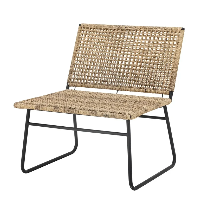 Lounge chair polyrattan nature Vallone