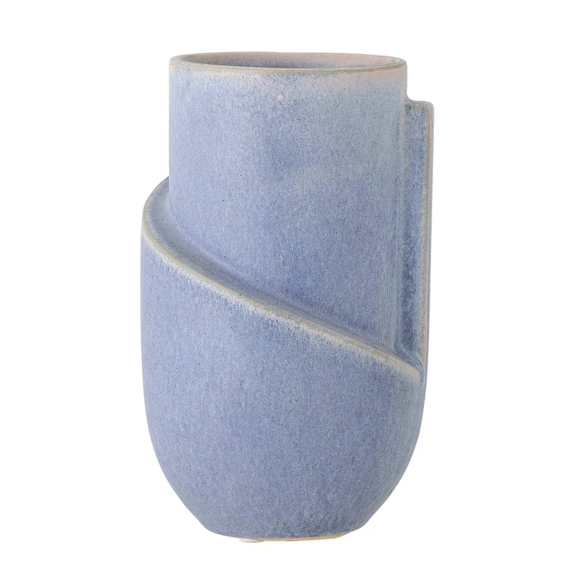 Vaas aardewerk blauw Norbert 18cm