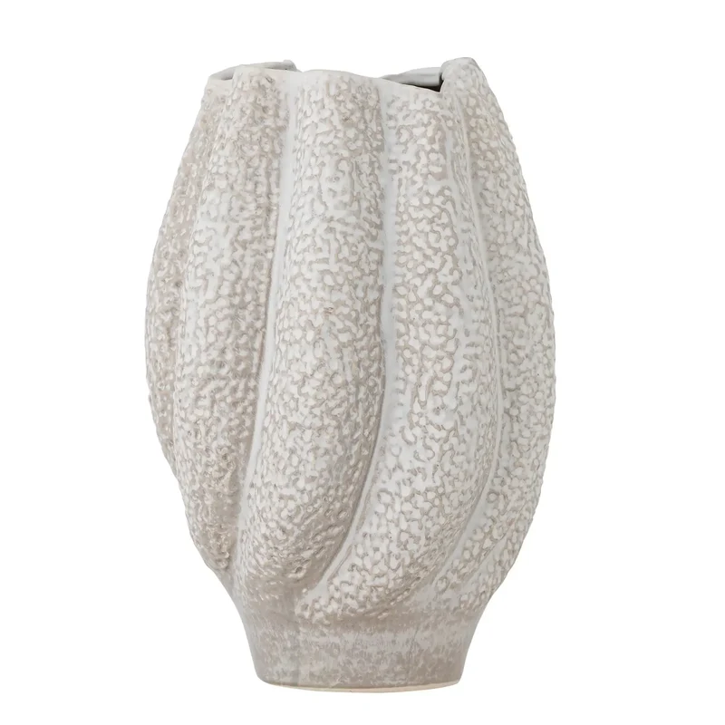 Vaas aardewerk wit Cove 28cm