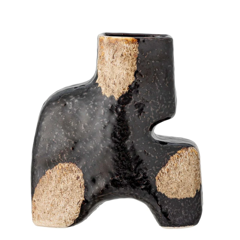 Vaas aardewerk zwart Ollia 20cm