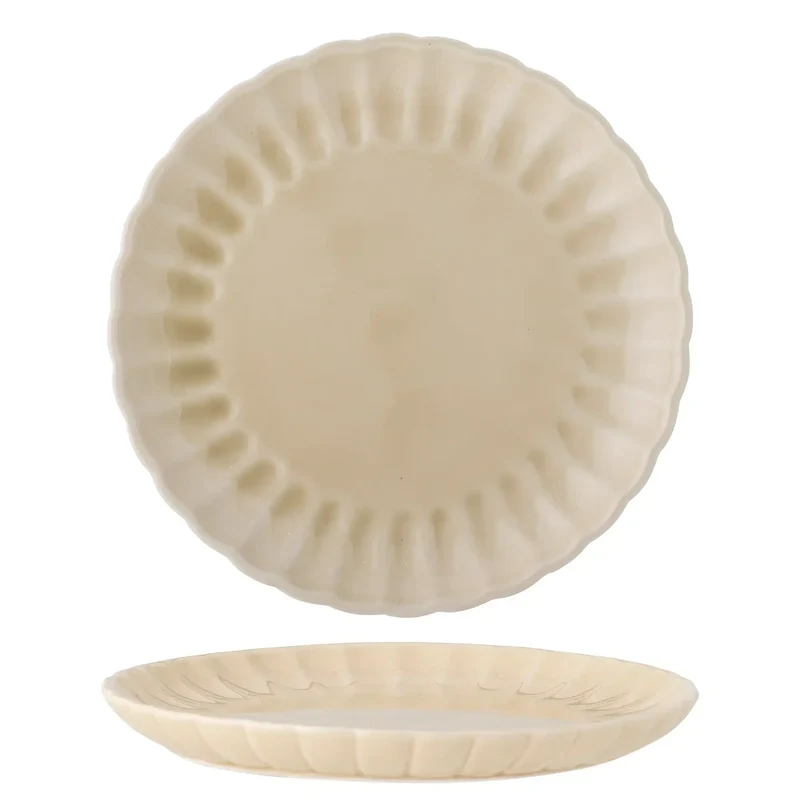 Bord aardewerk nature Latina 27cm