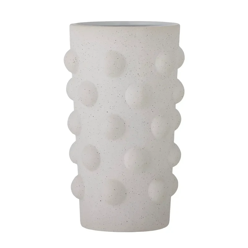 Vaas aardewerk wit Artan 24cm