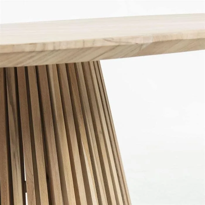 Tavolo IKARIA in legno massello di teak naturale Ø 120cm