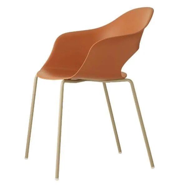 Set 4 sedie LADY B Tecnopolimero Gambe Acciao Cromato / Verniciato