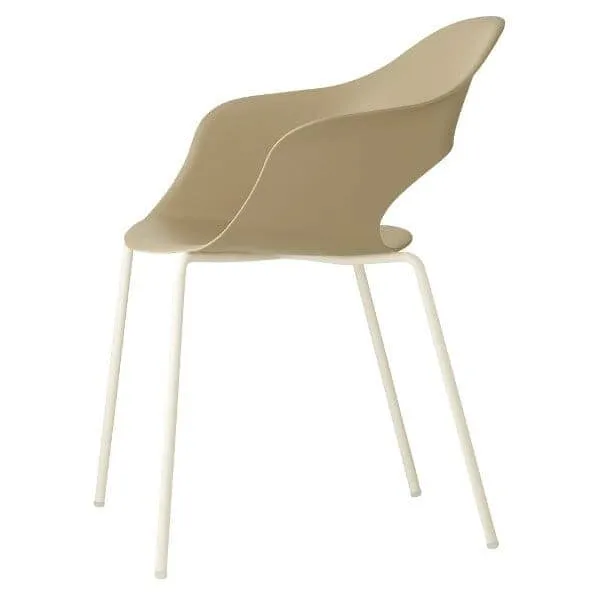 Set 4 sedie LADY B Tecnopolimero Gambe Acciao Cromato / Verniciato