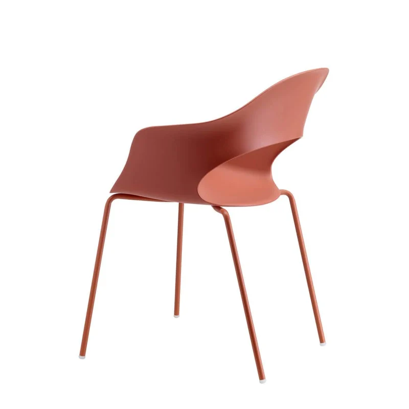 Set 4 sedie LADY B Tecnopolimero Gambe Acciao Cromato / Verniciato