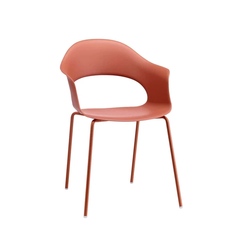 Set 4 sedie LADY B Tecnopolimero Gambe Acciao Cromato / Verniciato