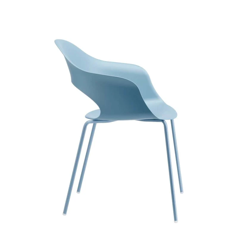 Set 4 sedie LADY B Tecnopolimero Gambe Acciao Cromato / Verniciato