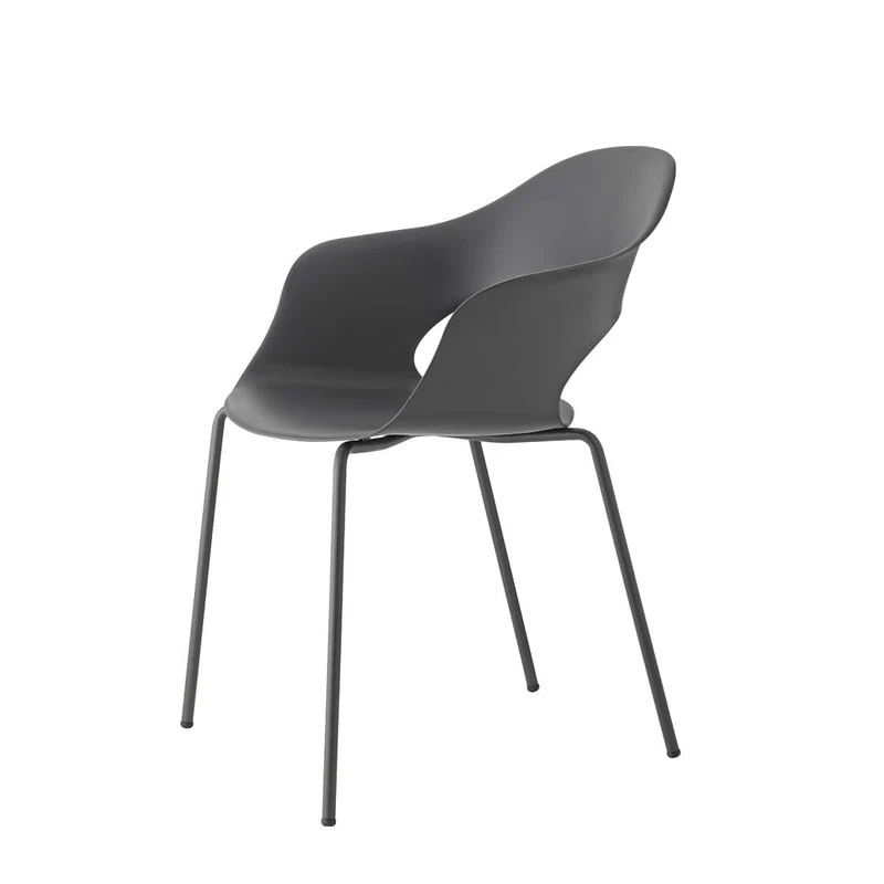 Set 4 sedie LADY B Tecnopolimero Gambe Acciao Cromato / Verniciato
