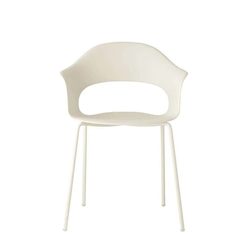 Set 4 sedie LADY B Tecnopolimero Gambe Acciao Cromato / Verniciato