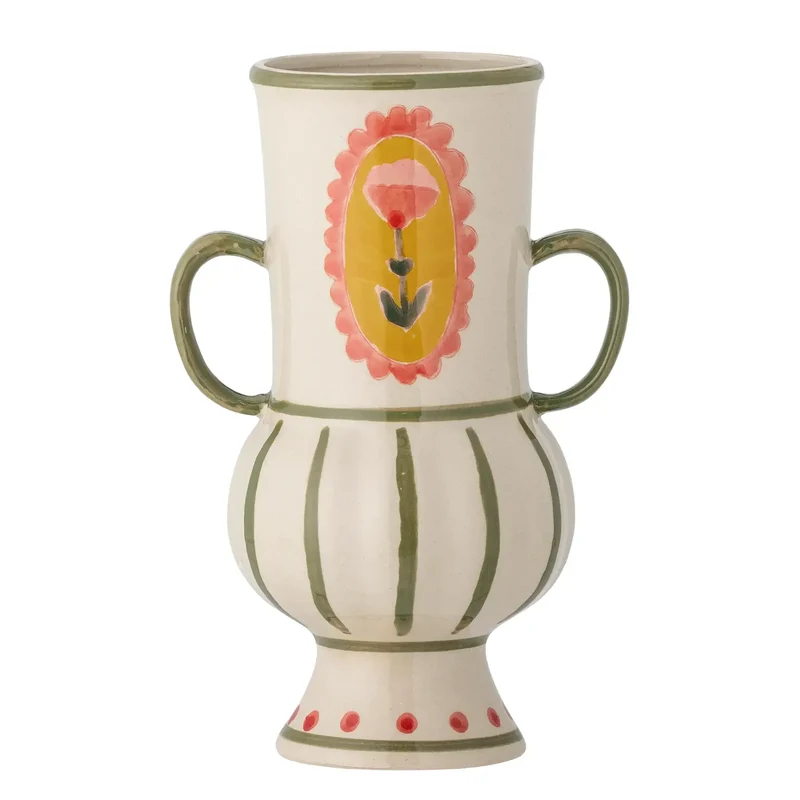 Vaas aardewerk groen Odina 21cm