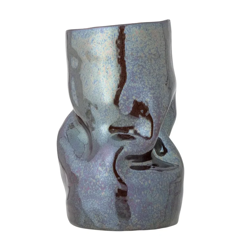 Vaas aardewerk zwart Apio 22cm