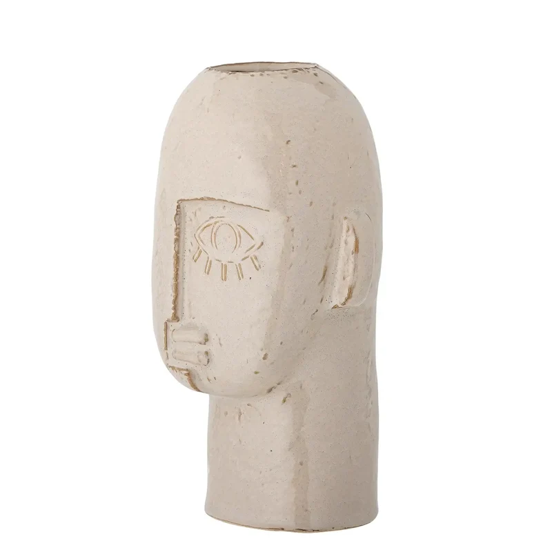 Vaas aardewerk nature Lizzie 25cm