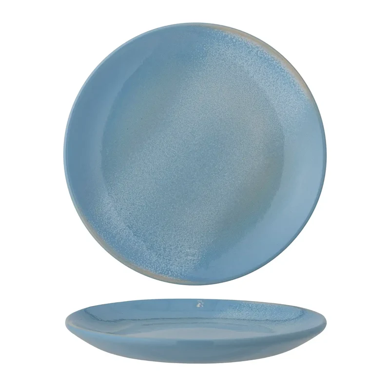Bord aardewerk blauw Safie 15cm