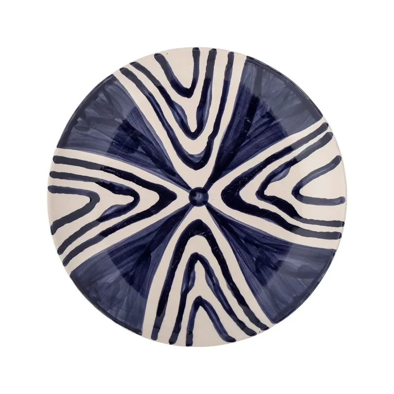 Bord aardewerk blauw Shama 20cm