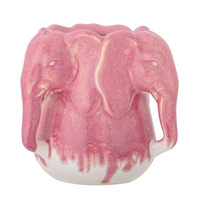 Vaas aardewerk roze Pontus 15cm