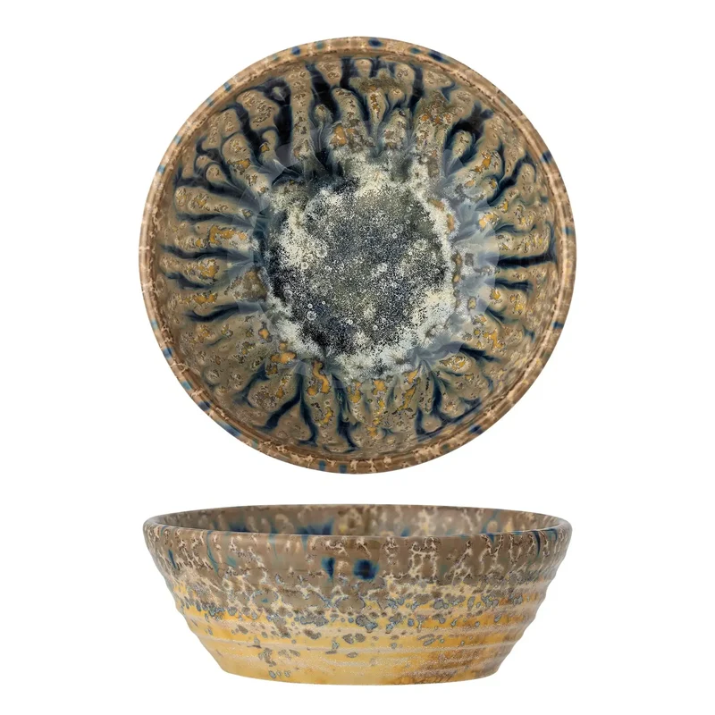 Schaal aardewerk blauw Milani 14cm