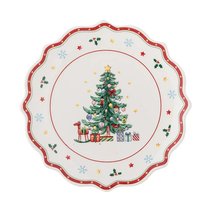 Bord keramiek rood Naive 17cm