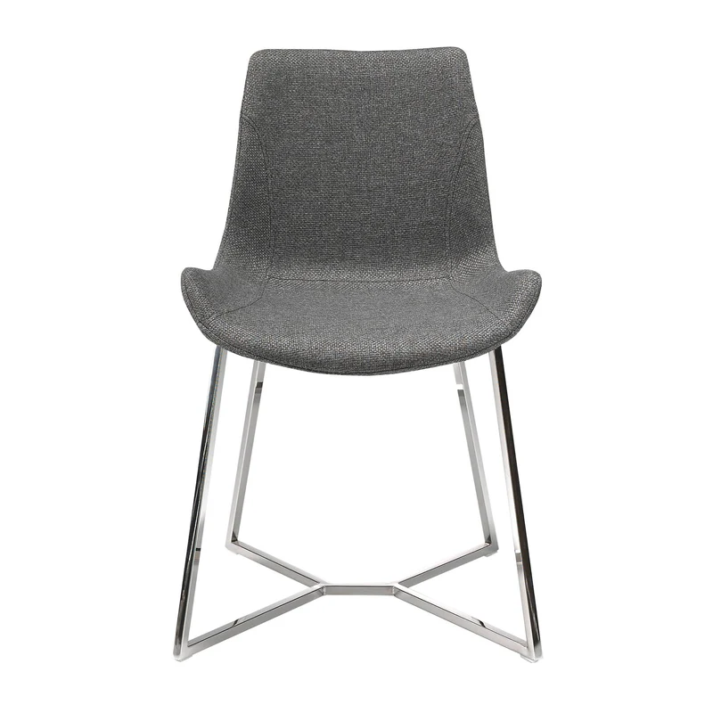 Sedia in tessuto grigio scuro