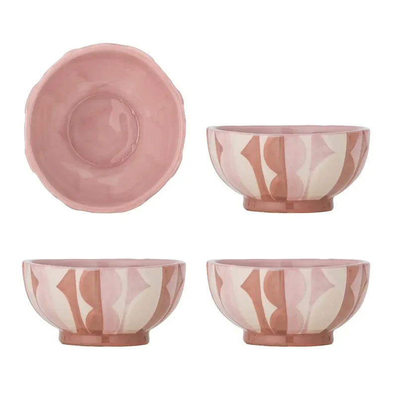 Schaal roze Saul 12cm - 4 stuks