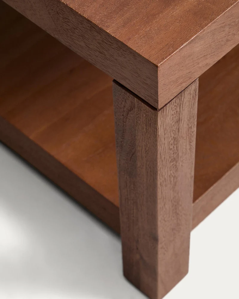 Couchtisch Norani aus massivem Akazienholz und Akazienfurnier 150 x 70 cm