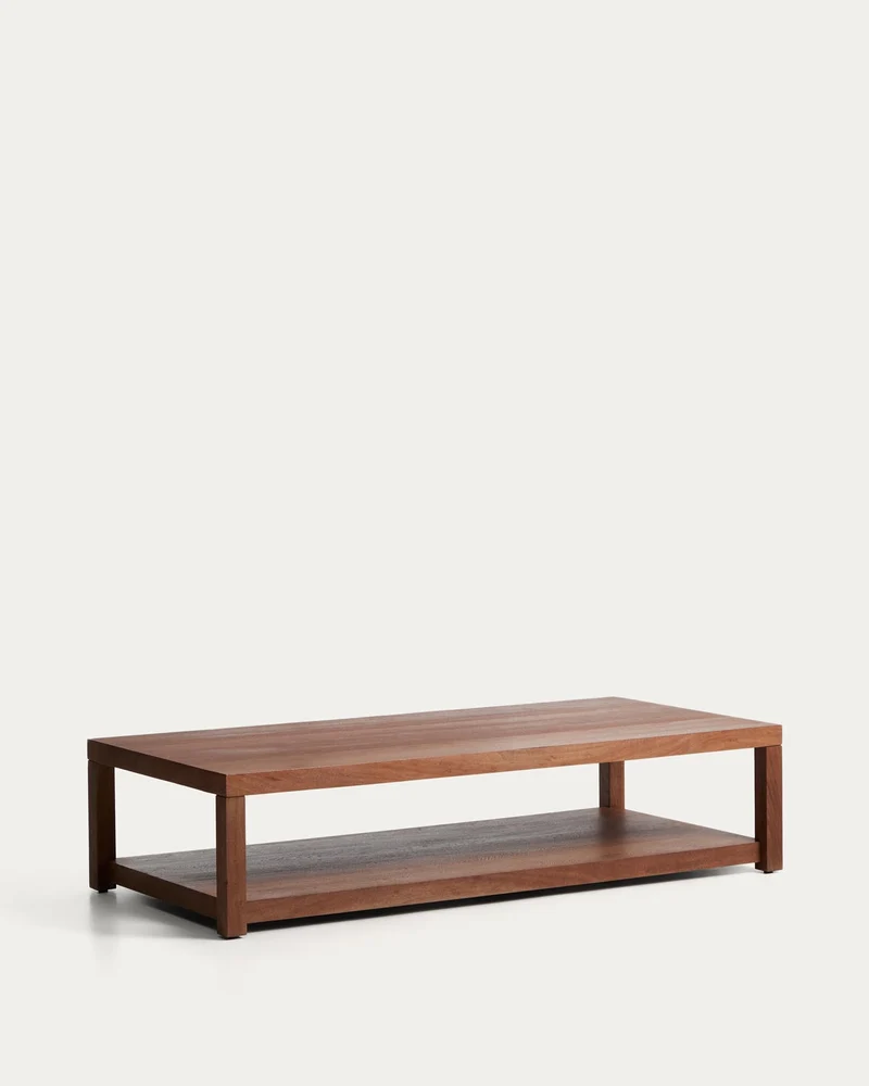 Couchtisch Norani aus massivem Akazienholz und Akazienfurnier 150 x 70 cm