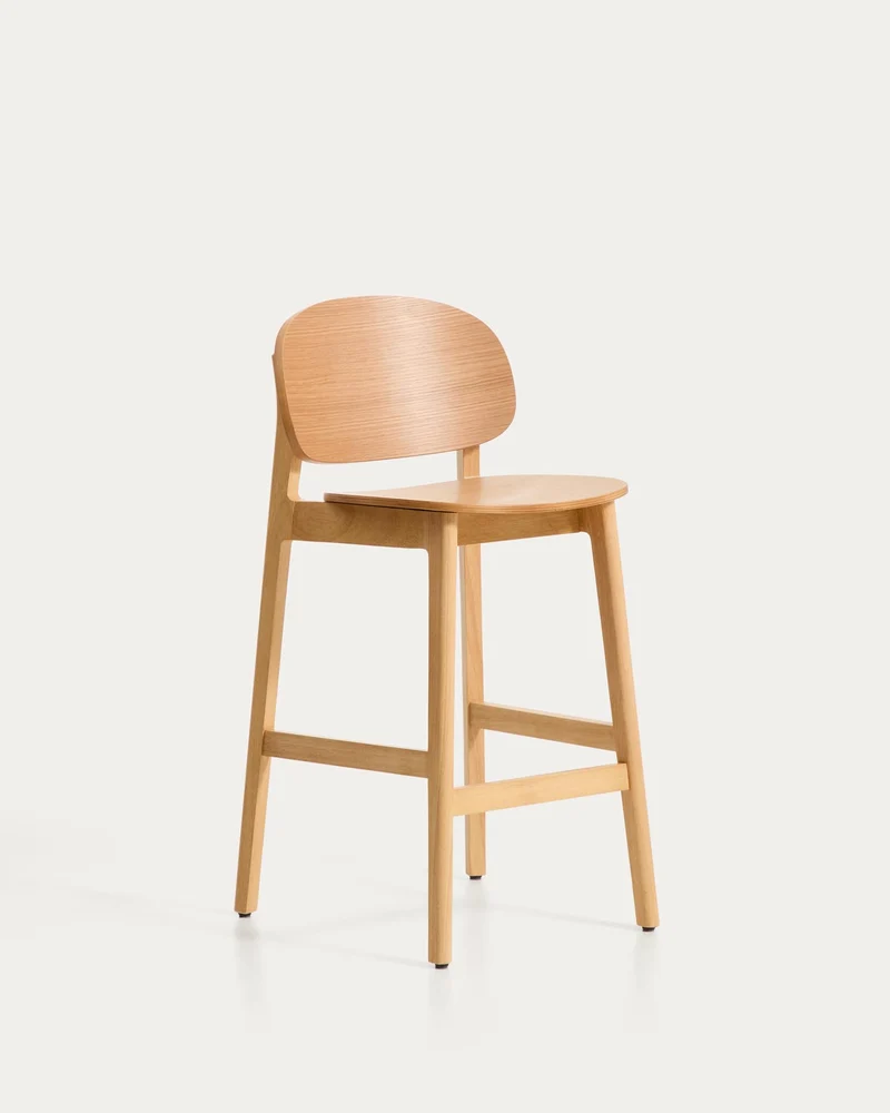 Hocker Ludara aus Eichenfurnier, 65 cm