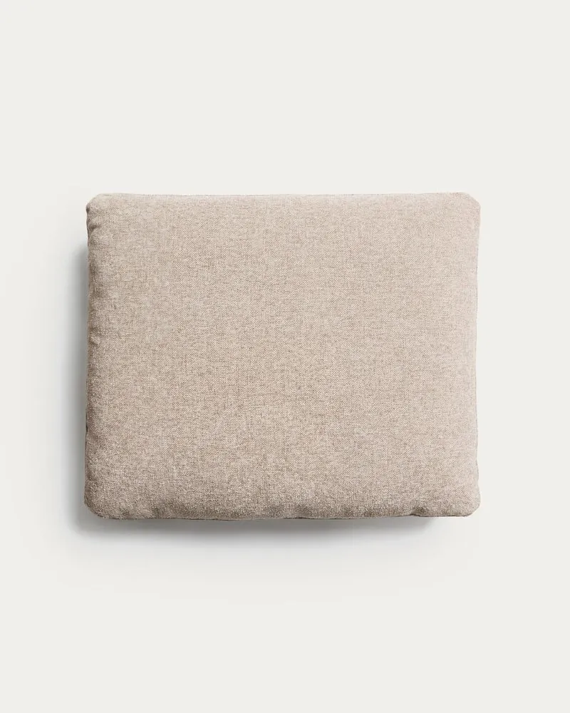 Kissen Blok in beiger Chenille, 50 x 60 cm