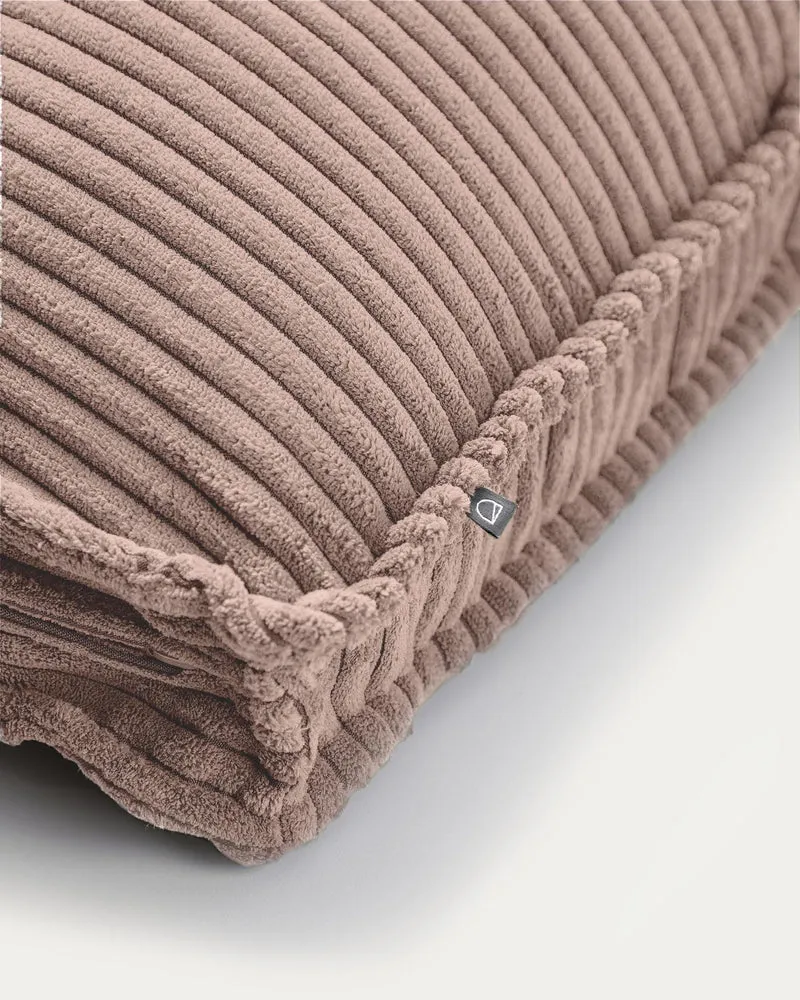 Kissen Blok, schwer entflammbar mit dickem Cord in Rosa, 50 x 60 cm