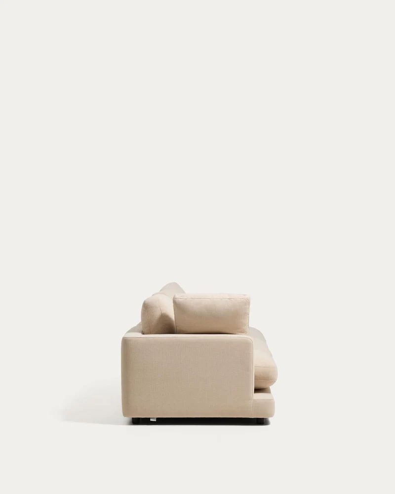 4-Sitzer-Modularsofa Gala mit Randmodul rechts aus beiger Chenille, FSC Mix Credit, 315 cm