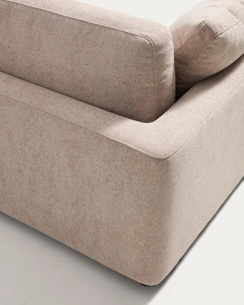 4-Sitzer-Sofa Gala aus Microbouclé mit Chaiselongue links in Beige, FSC Mix Credit, 300 cm