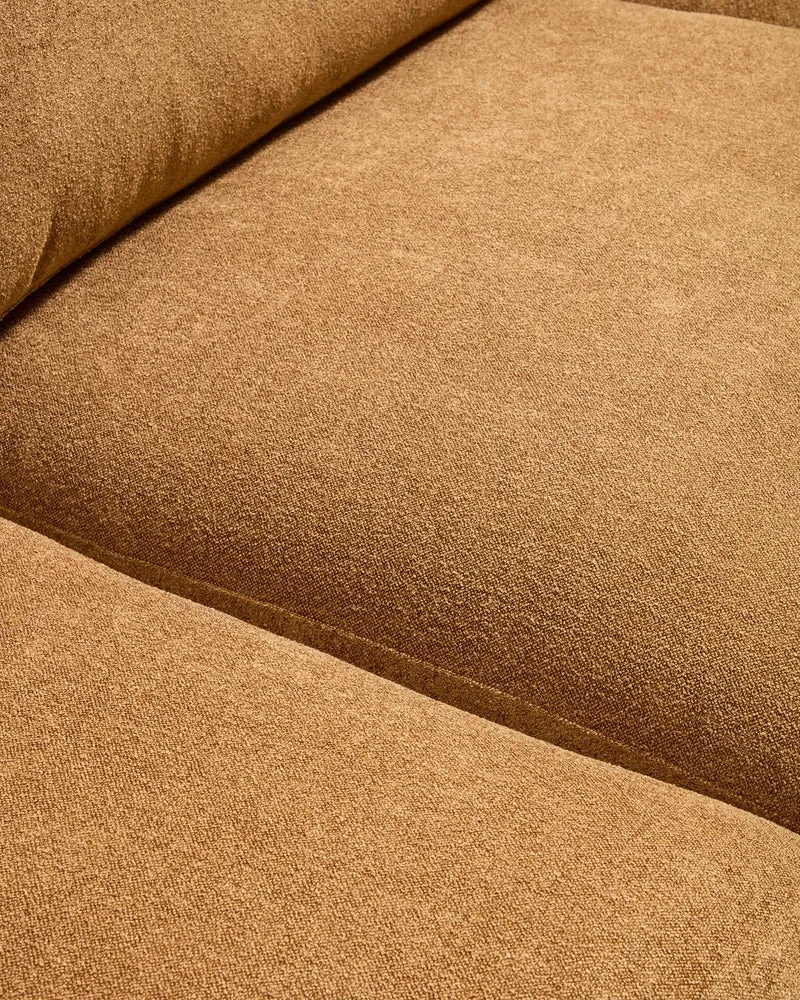 4-Sitzer-Sofa Gala aus Microbouclé mit Chaiselongue rechts in Senfgelb, FSC Mix Credit, 30