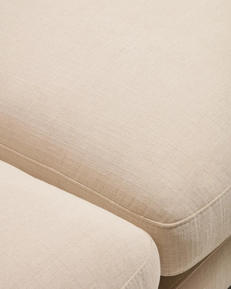 5-Sitzer-Ecksofa Gala mit Randmodul rechts aus beiger Chenille, FSC Mix Credit, 300 x 225