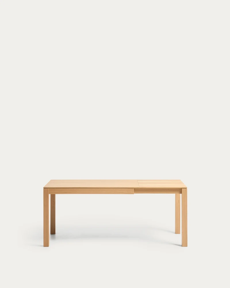 Ausziehtisch Narevi aus Eichenfurnier mit naturfarbenem Finish 130 (190) x 80 cm