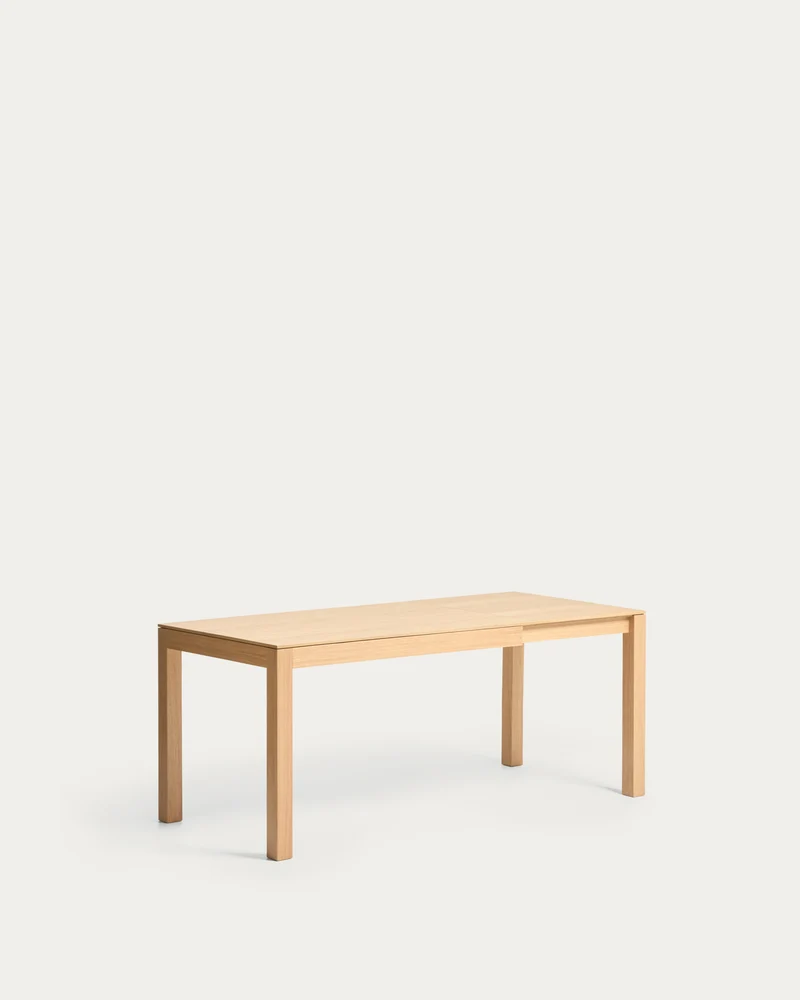 Ausziehtisch Narevi aus Eichenfurnier mit naturfarbenem Finish 130 (190) x 80 cm