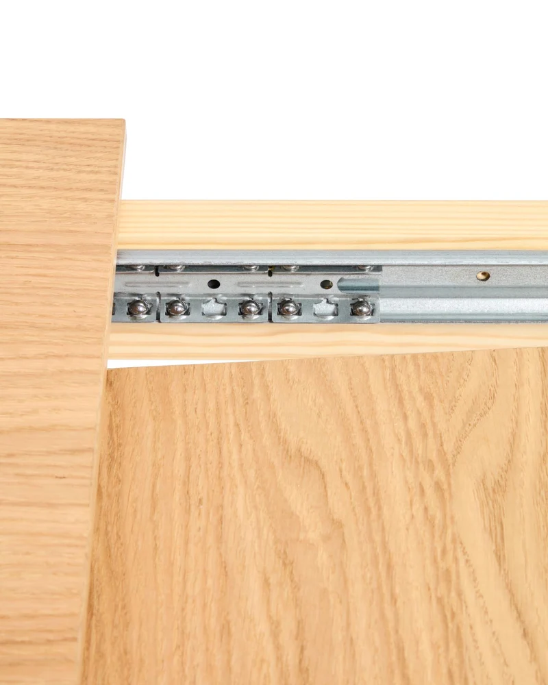 Ausziehtisch Narevi aus Eichenfurnier mit naturfarbenem Finish 170 (230) x 80 cm