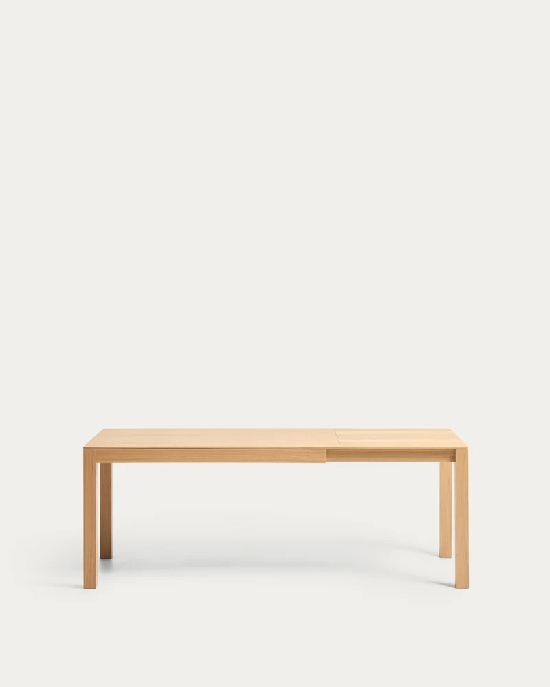 Ausziehtisch Narevi aus Eichenfurnier mit naturfarbenem Finish 170 (230) x 80 cm