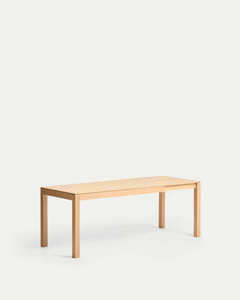 Ausziehtisch Narevi aus Eichenfurnier mit naturfarbenem Finish 170 (230) x 80 cm