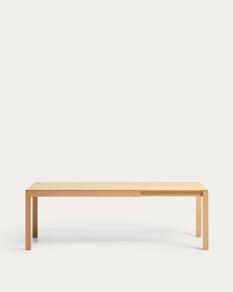 Ausziehtisch Narevi aus Eichenfurnier mit naturfarbenem Finish 210 (270) x 100 cm