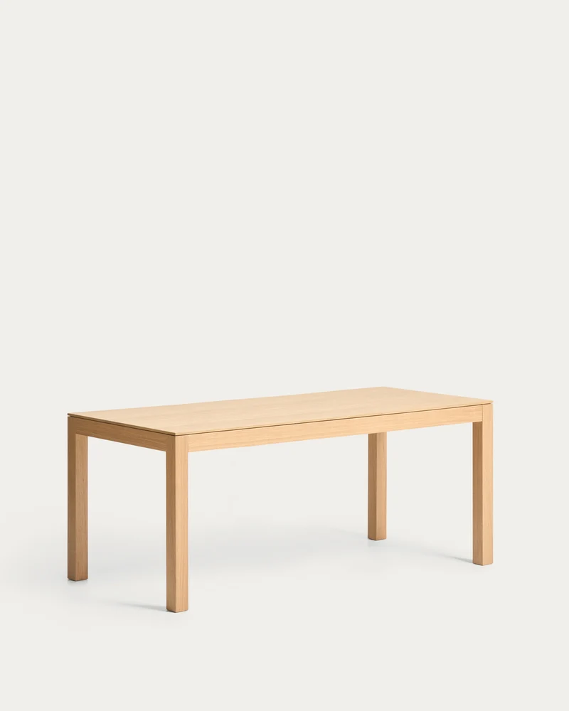 Ausziehtisch Narevi aus Eichenfurnier mit naturfarbenem Finish 210 (270) x 100 cm